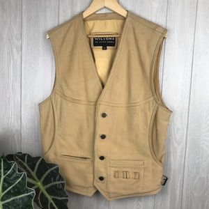 Wilson’s Vintage beige leather adjustable vest